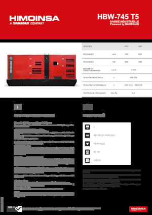 Дизелови генератори HIMOINSA HBW-745 T5