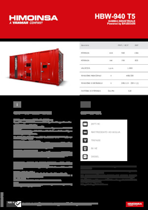 Дизелови генератори HIMOINSA HBW-940 T5