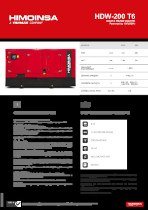 Дизелови генератори HIMOINSA HDW-200 T6