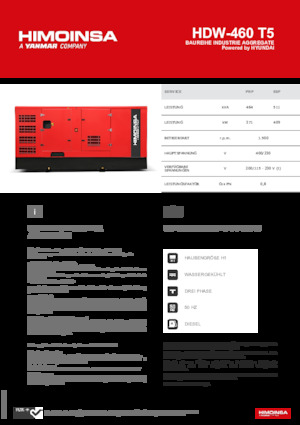 Дизелови генератори HIMOINSA HDW-460 T5