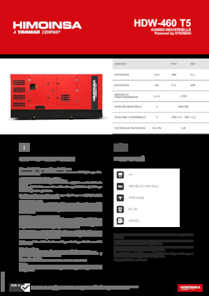 Дизелови генератори HIMOINSA HDW-460 T5