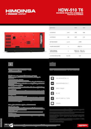 Дизелови генератори HIMOINSA HDW-510 T6