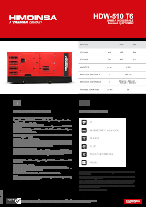Дизелови генератори HIMOINSA HDW-510 T6