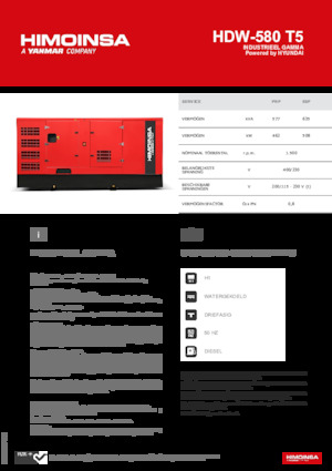 Дизелови генератори HIMOINSA HDW-580 T5