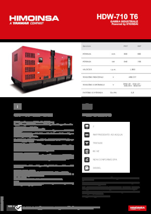 Дизелови генератори HIMOINSA HDW-710 T6