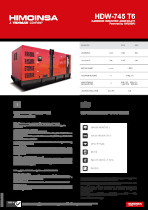 Дизелови генератори HIMOINSA HDW-745 T6