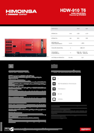 Дизелови генератори HIMOINSA HDW-910 T6