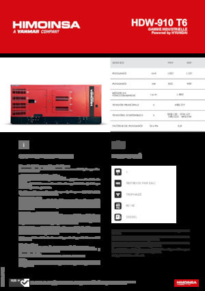 Дизелови генератори HIMOINSA HDW-910 T6