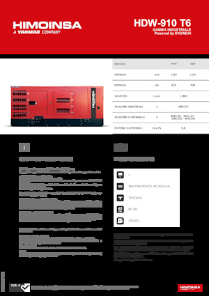 Дизелови генератори HIMOINSA HDW-910 T6