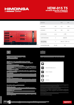 Дизелови генератори HIMOINSA HDW-915 T5
