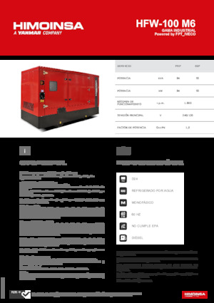 Дизелови генератори HIMOINSA HFW-100 M6