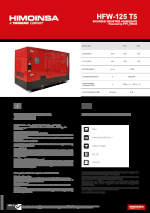 Дизелови генератори HIMOINSA HFW-125 T5