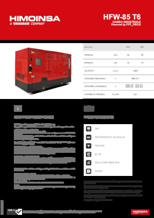 Дизелови генератори HIMOINSA HFW-85 T6