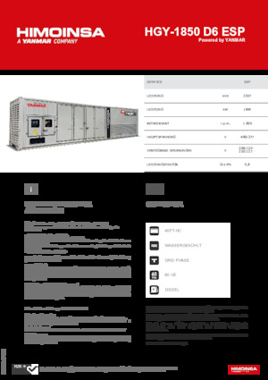 Дизелови генератори HIMOINSA HGY-1850 D6 ESP