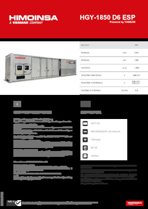 Дизелови генератори HIMOINSA HGY-1850 D6 ESP