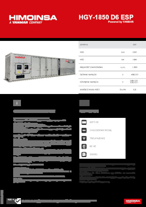 Дизелови генератори HIMOINSA HGY-1850 D6 ESP