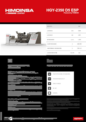 Дизелови генератори HIMOINSA HGY-2350 D5 ESP