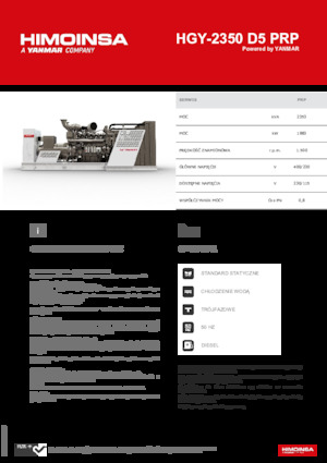 Дизелови генератори HIMOINSA HGY-2350 D5 PRP