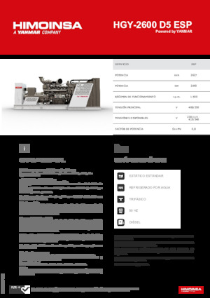 Дизелови генератори HIMOINSA HGY-2600 D5 ESP