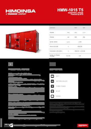 Дизелови генератори HIMOINSA HMW-1015 T5