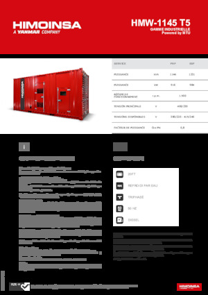 Дизелови генератори HIMOINSA HMW-1145 T5