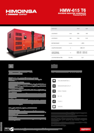 Дизелови генератори HIMOINSA HMW-615 T6