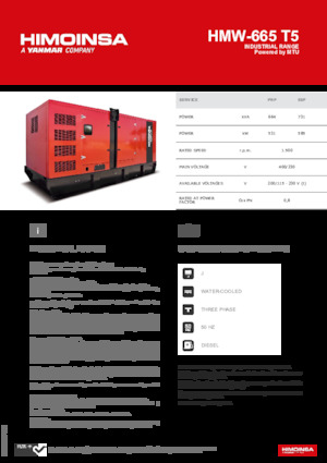 Дизелови генератори HIMOINSA HMW-665 T5