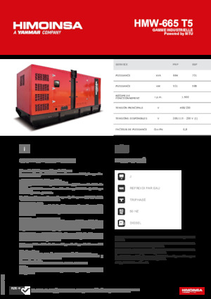 Дизелови генератори HIMOINSA HMW-665 T5