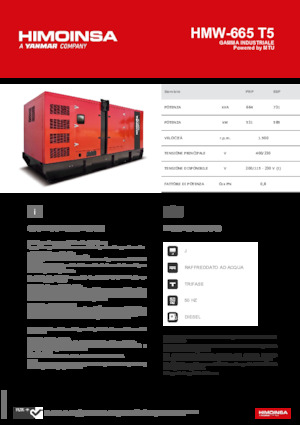 Дизелови генератори HIMOINSA HMW-665 T5