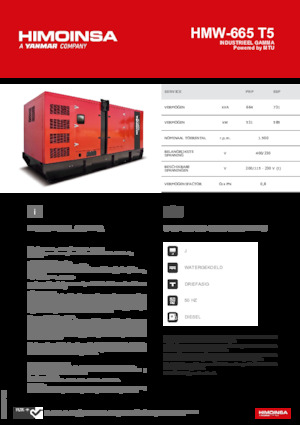 Дизелови генератори HIMOINSA HMW-665 T5