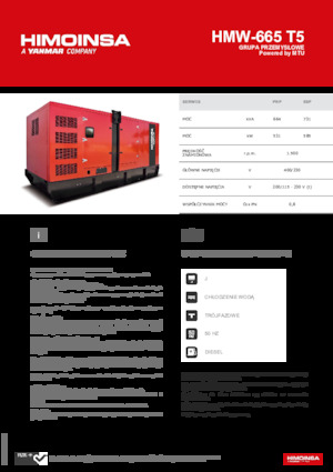 Дизелови генератори HIMOINSA HMW-665 T5