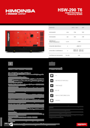 Дизелови генератори HIMOINSA HSW-290 T6