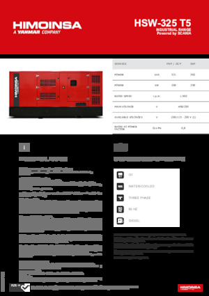Дизелови генератори HIMOINSA HSW-325 T5