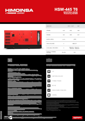 Дизелови генератори HIMOINSA HSW-445 T6