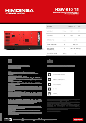 Дизелови генератори HIMOINSA HSW-610 T5