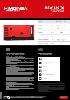 Дизелови генератори HIMOINSA HSW-650 T6