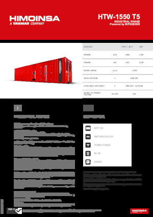 Дизелови генератори HIMOINSA HTW-1550 T5