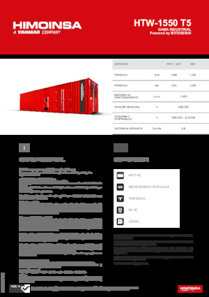 Дизелови генератори HIMOINSA HTW-1550 T5