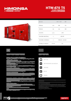 Дизелови генератори HIMOINSA HTW-670 T5