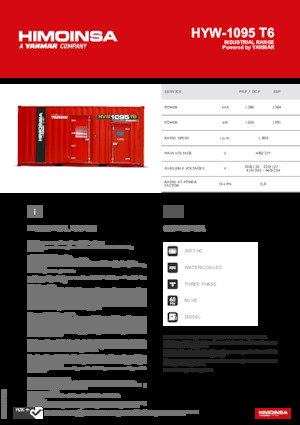 Дизелови генератори HIMOINSA HYW-1095 T6