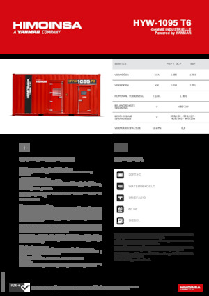 Дизелови генератори HIMOINSA HYW-1095 T6