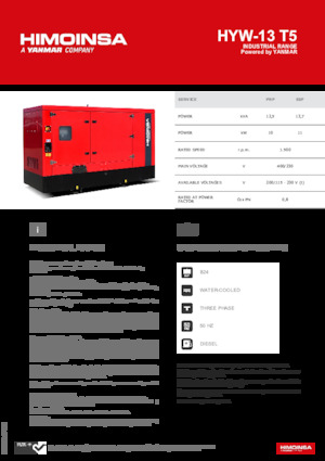 Дизелови генератори HIMOINSA HYW-13 T5