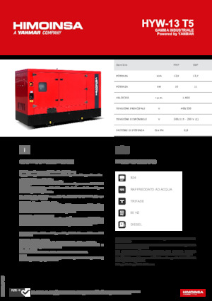 Дизелови генератори HIMOINSA HYW-13 T5