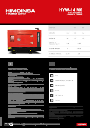 Дизелови генератори HIMOINSA HYW-14 M6