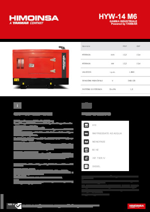 Дизелови генератори HIMOINSA HYW-14 M6