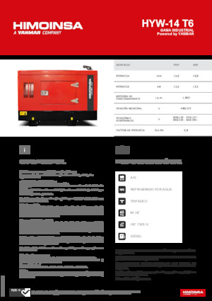Дизелови генератори HIMOINSA HYW-14 T6