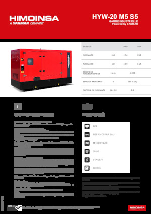 Дизелови генератори HIMOINSA HYW-20 M5 S5