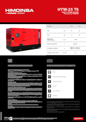 Дизелови генератори HIMOINSA HYW-25 T6