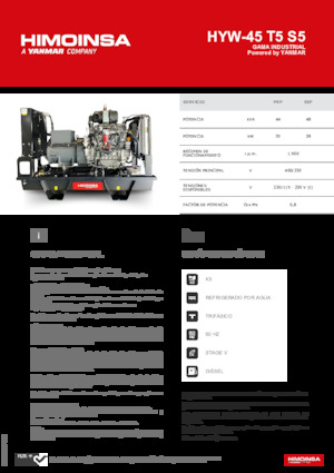 Дизелови генератори HIMOINSA HYW-45 T5 S5