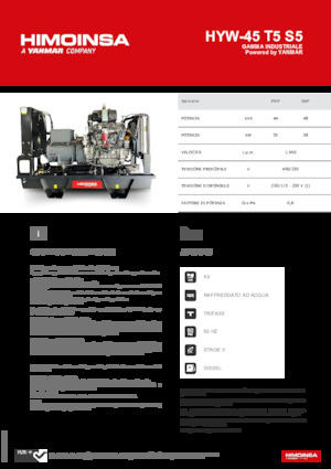 Дизелови генератори HIMOINSA HYW-45 T5 S5
